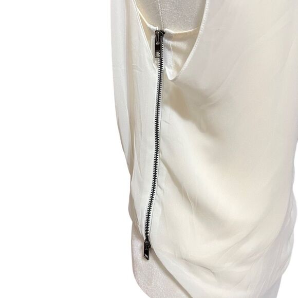 All Saints The Abi. Draped Silk Sleeveless Top Sz Small 2 White. - Picture 15 of 15